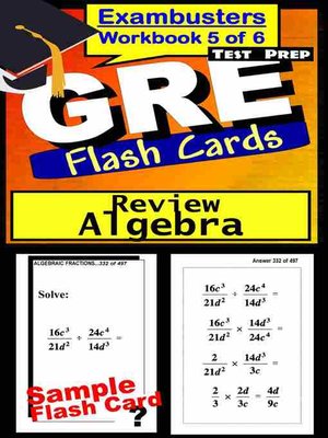 cover image of GRE Test Algebra Review&#8212;Exambusters Flashcards&#8212;Workbook 5 of 6